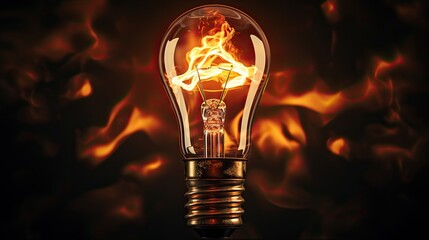Wall Mural - light bulb flickering