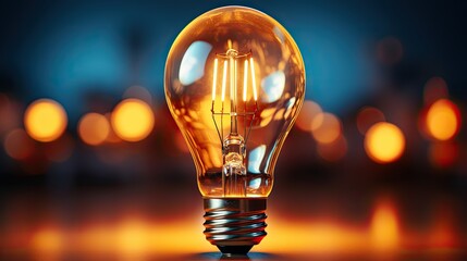 Wall Mural - light bulb with shadow