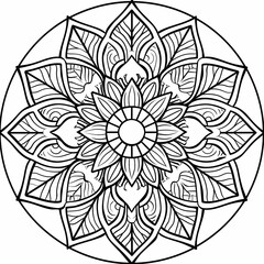 Poster - Adult colouring book page	
