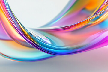 Abstract rainbow background design, 3d rendering