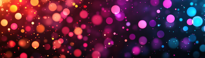 Poster - vibrant abstract background with colorful bokeh lights creating a festive and celebratory atmosphere