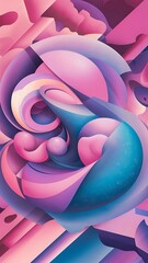 Wall Mural - Abstract pastel colors geometrical background