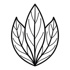 Cactus leaf icon, vector illustration on white background.