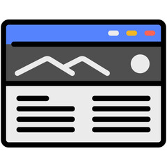 blog filled line icon