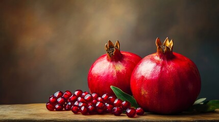 Fresh pomegranates for autumn