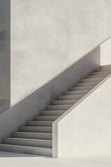 Poster - Abstract Concrete Stairs Architectural Design Minimalism