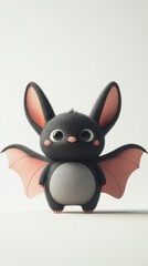 Sticker - A toy bat sitting on top of a white surface