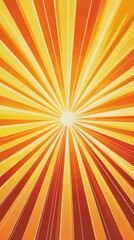 Wall Mural - Sunburst Design With Vibrant Rays of Orange and Yellow Radiating From the Center at Midday Background