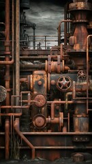 Wall Mural - Grunge rusty metal industrial background