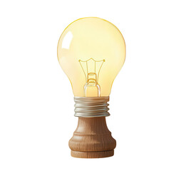 Bright idea concept, A vintage light bulb with a warm glow, perfect for adding a cozy ambiance to any space or as a stylish decoration. Isolated set on PNGs transparent background