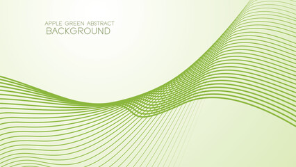 Wall Mural - Apple green abstract background with curve line for backdrop or presentation