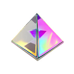 Wall Mural - Shiny iridescent pyramid