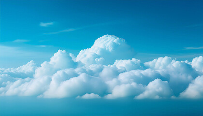 Naklejka na meble Realistic cumulus cloud formation against a clear blue sky