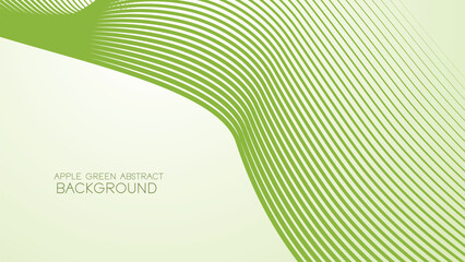 Wall Mural - Apple green abstract background with curve line for backdrop or presentation