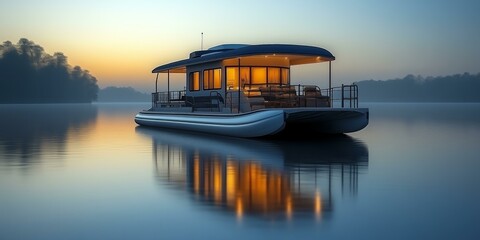 Wall Mural - Luxury Boat Cruise at Sunset