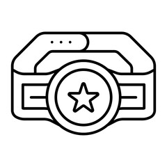 Poster - belt outline icon