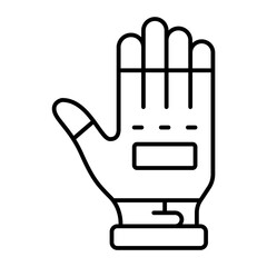 Wall Mural - hand glove outline icon