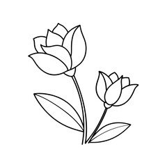 Elegant Camellia Silhouette Vector Illustration for Designers