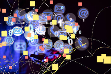 Aufkleber - Mail Communication Connection message to mailing