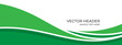 © BoBloob - Green banner background. Abstract green wave header background with a white space for text