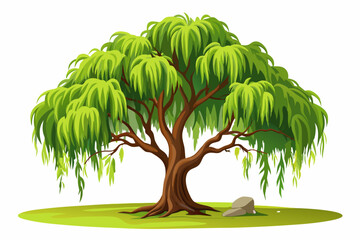 Poster - Isolated tree on white background illustration