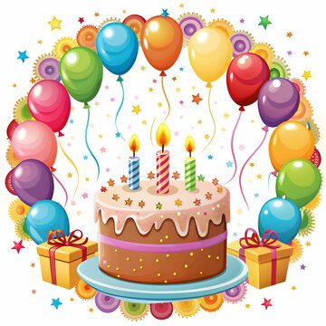 a birthday card template on white