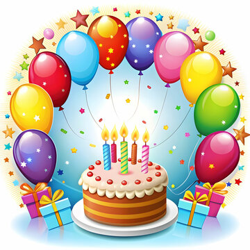 a birthday card template on white