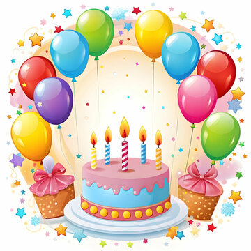 a birthday card template on white