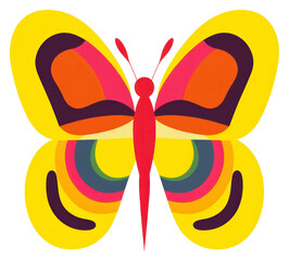 Sticker - PNG A vector graphic of butterfly invertebrate animal insect.