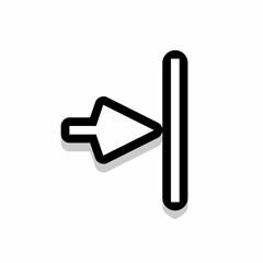 Right Side Cursor  Vector Icon