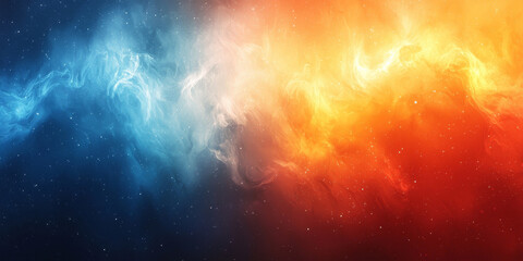 Sticker - Abstract background with fiery orange and cool blue