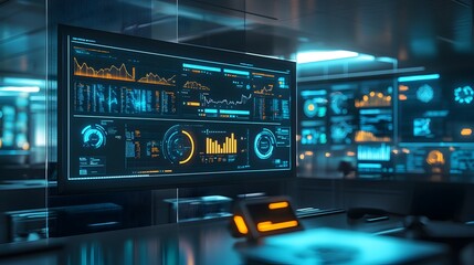 Aufkleber - an ai-driven dashboard showcasing a comprehensive data visualization interface,featuring an array of