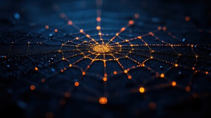 Aufkleber - Elegant spiderweb texture with an intricate design
