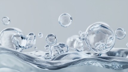 Poster - bubbles rising in clear water create a refreshing and serene atmosphere during a bright, daytime mom