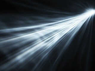 Poster - Abstract light beam cutting through darkness, creating a serene and mysterious atmosphere for creative projects.