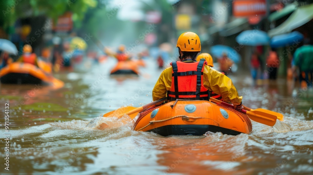 Net Flood Rescue flood rescue IoT devices monitoring water levels, sensors communicating ...