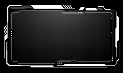 Poster - hud frames white grey user interface elements design modern technology futuristic control panel scre