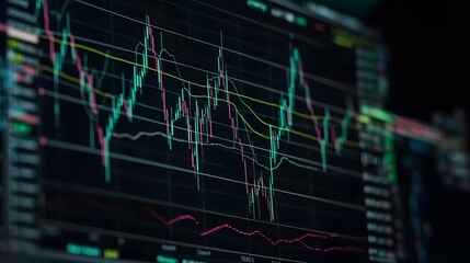 Wall Mural - Stock Market Data Displayed on a Computer Screen