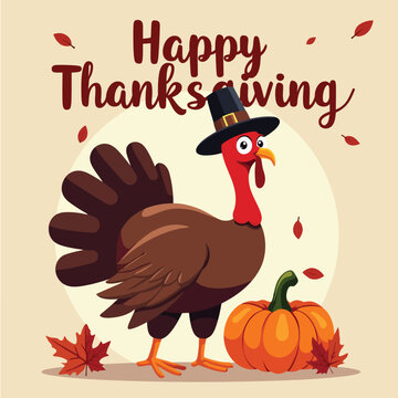Happy thanksgiving vector illustration