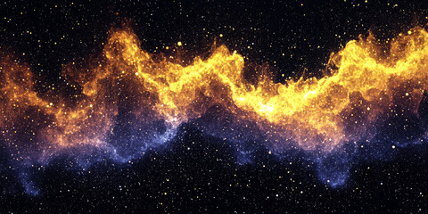 Wall Mural - A fiery nebula glows brightly against the backdrop of the dark cosmos.