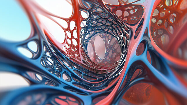 Organic structure forming a tunnel leading to infinity