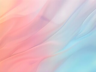 Poster - A soft, flowing abstract background featuring gentle pastel gradient colors of pink, blue, and peach, creating a calming and serene effect.