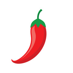 Spicy red chili pepper vector illustration.