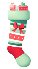 Poster - PNG Christmas gift sock celebration.