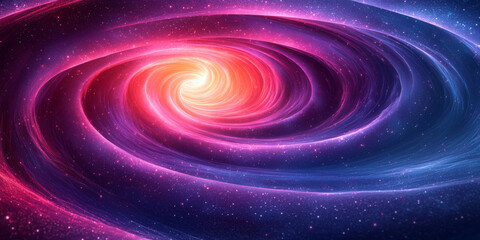 Wall Mural - Abstract swirling galaxy with pink, purple, and blue hues.