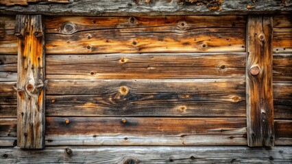 Weathered wooden board with mold spots inside ancient Swiss Alps hut