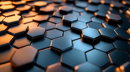 Wall Mural - Abstract Hexagon Pattern.