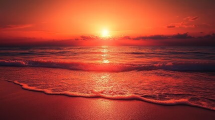 Poster - Vibrant Sunset over the Ocean