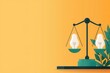 © Katavudh - Balanced scales with a light bulb, wisdom and justice, flat design illustration