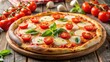 © VisualVault - Delicious pizza margherita topped with tomatoes, gouda cheese, and mozzarella